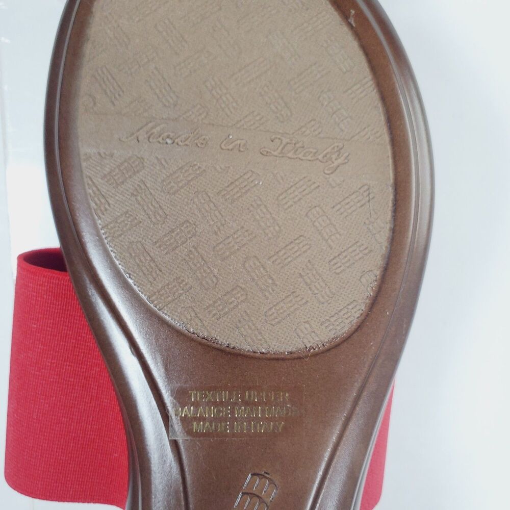 Italian Shoemakers Women’s Sandals Size 7 Red Thong Comfort Slip-On NEW with box - Picture 6 of 8